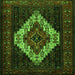 Serging Thickness of Persian Green Traditional Rug, tr2236grn