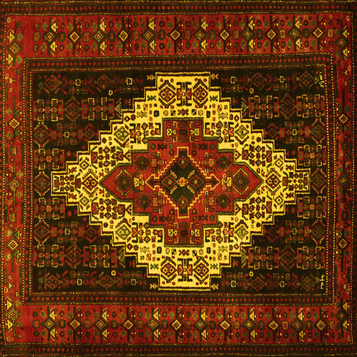 Square Persian Yellow Traditional Rug, tr2236yw