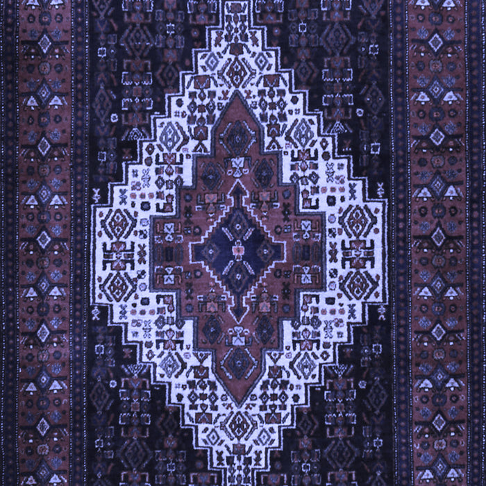 Machine Washable Persian Blue Traditional Rug, wshtr2236blu