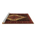 Sideview of Machine Washable Persian Brown Traditional Rug, wshtr2236brn