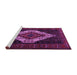 Sideview of Machine Washable Persian Purple Traditional Area Rugs, wshtr2236pur