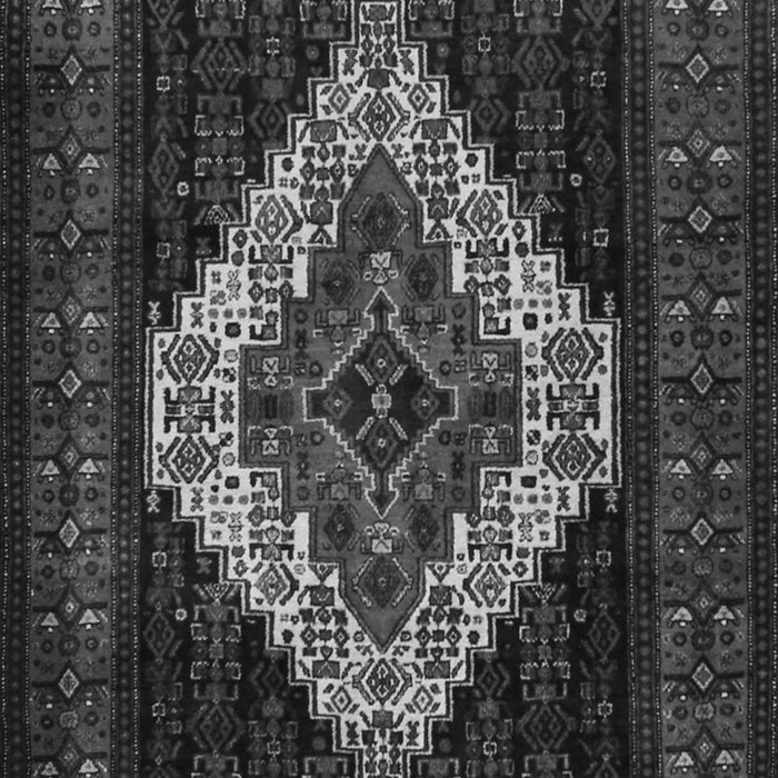 Serging Thickness of Machine Washable Persian Gray Traditional Rug, wshtr2236gry