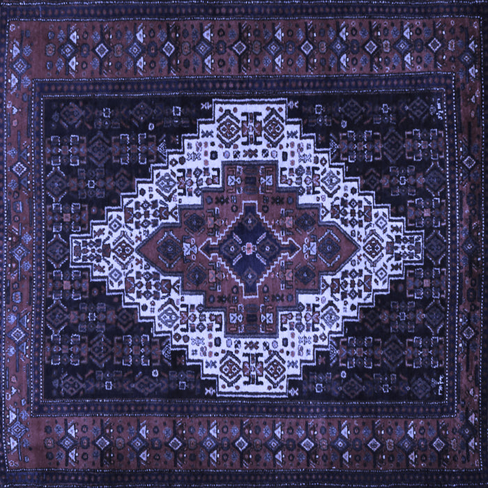 Square Persian Blue Traditional Rug, tr2236blu
