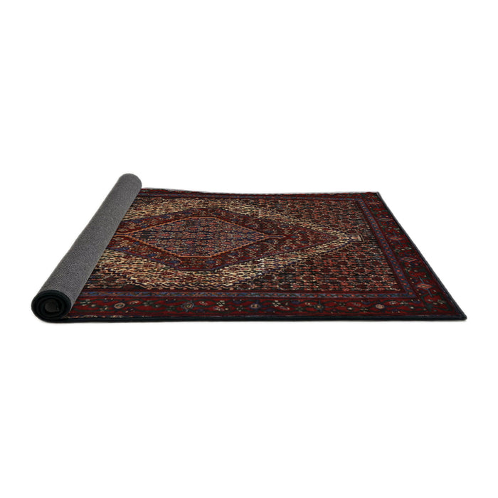 Sideview of Traditional Reddish Brown Persian Rug, tr2237