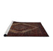 Sideview of Machine Washable Traditional Sepia Brown Rug, wshtr2237