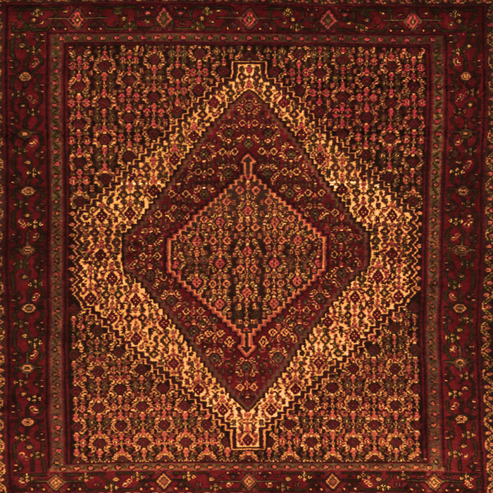 Serging Thickness of Persian Orange Traditional Rug, tr2237org