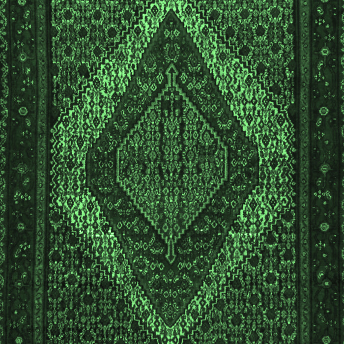 Machine Washable Persian Emerald Green Traditional Area Rugs, wshtr2237emgrn