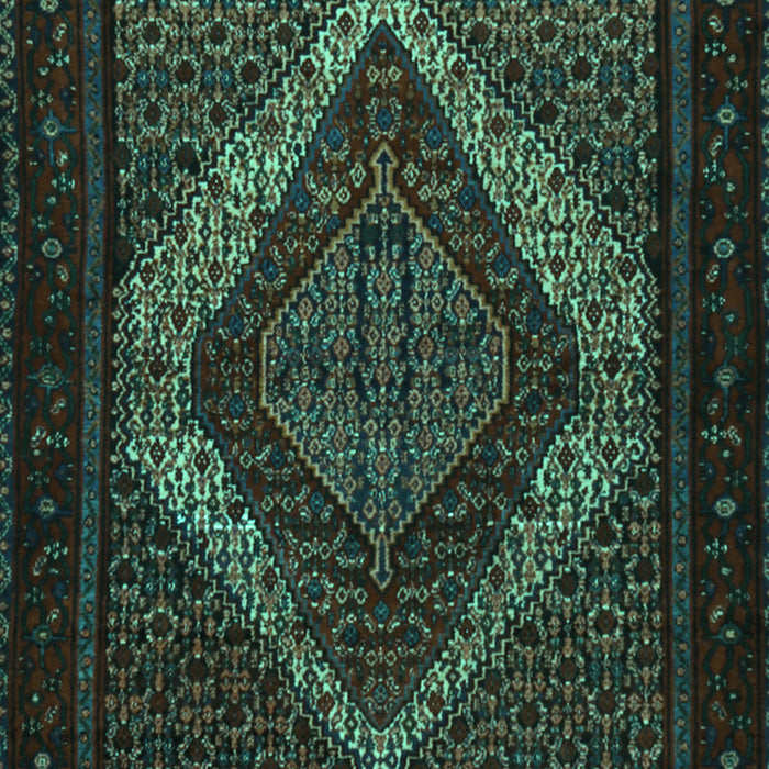 Machine Washable Persian Turquoise Traditional Area Rugs, wshtr2237turq