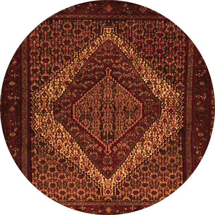 Machine Washable Persian Orange Traditional Area Rugs, wshtr2237org