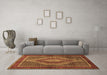 Machine Washable Persian Brown Traditional Rug in a Living Room,, wshtr2238brn