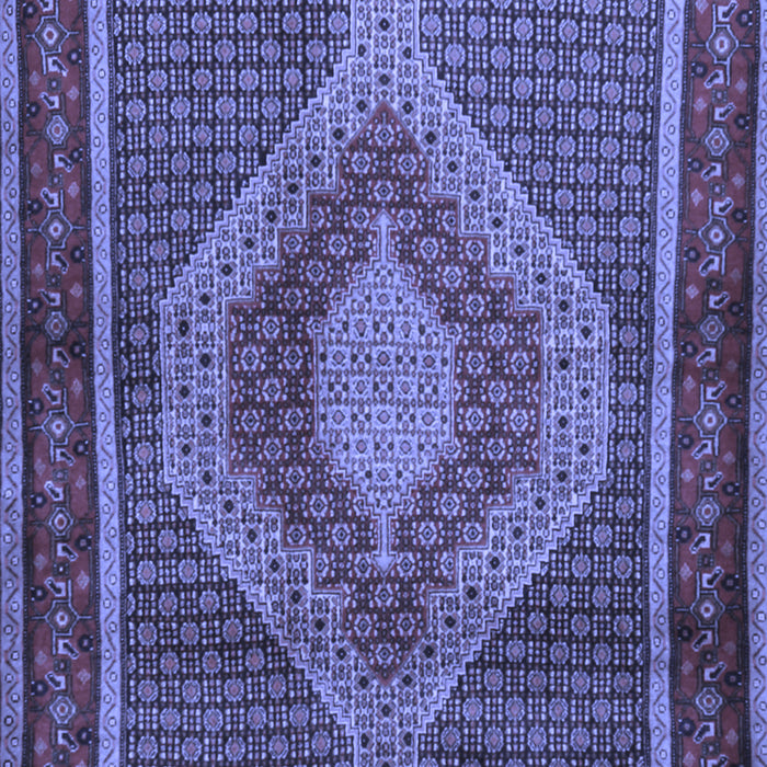 Machine Washable Persian Blue Traditional Rug, wshtr2238blu