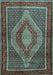 Machine Washable Persian Light Blue Traditional Rug, wshtr2238lblu