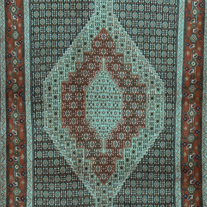 Machine Washable Persian Light Blue Traditional Rug, wshtr2238lblu