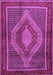 Machine Washable Persian Purple Traditional Area Rugs, wshtr2238pur