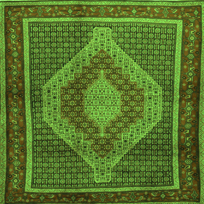 Serging Thickness of Persian Green Traditional Rug, tr2238grn