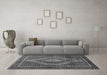 Machine Washable Persian Gray Traditional Rug in a Living Room,, wshtr2238gry