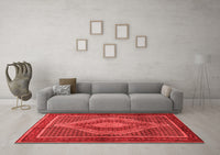 Machine Washable Persian Red Traditional Rug, wshtr2238red