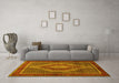 Machine Washable Persian Yellow Traditional Rug in a Living Room, wshtr2238yw