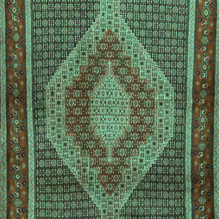 Machine Washable Persian Turquoise Traditional Area Rugs, wshtr2238turq