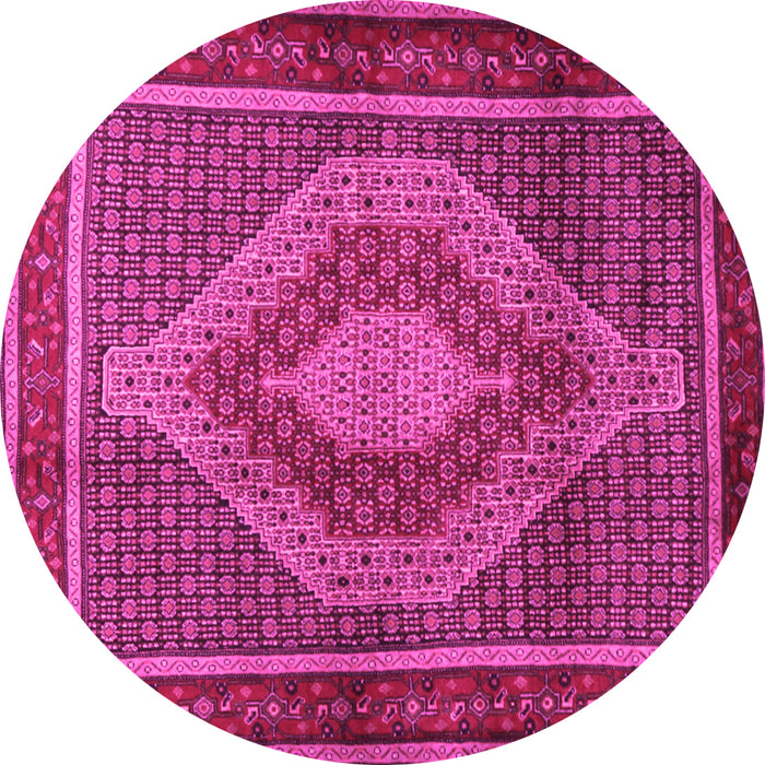 Round Persian Pink Traditional Rug, tr2238pnk