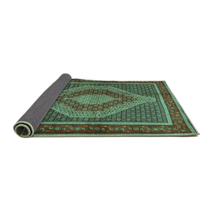 Sideview of Persian Turquoise Traditional Rug, tr2238turq