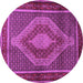 Round Persian Purple Traditional Rug, tr2238pur