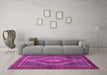 Machine Washable Persian Purple Traditional Area Rugs in a Living Room, wshtr2238pur