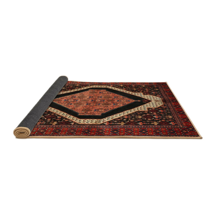 Sideview of Traditional Deep Red Persian Rug, tr2239