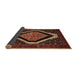 Sideview of Traditional Deep Red Persian Rug, tr2239