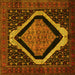 Square Persian Yellow Traditional Rug, tr2239yw