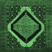 Square Persian Emerald Green Traditional Rug, tr2239emgrn
