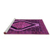 Sideview of Machine Washable Persian Purple Traditional Area Rugs, wshtr2239pur