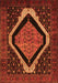 Serging Thickness of Machine Washable Persian Orange Traditional Area Rugs, wshtr2239org