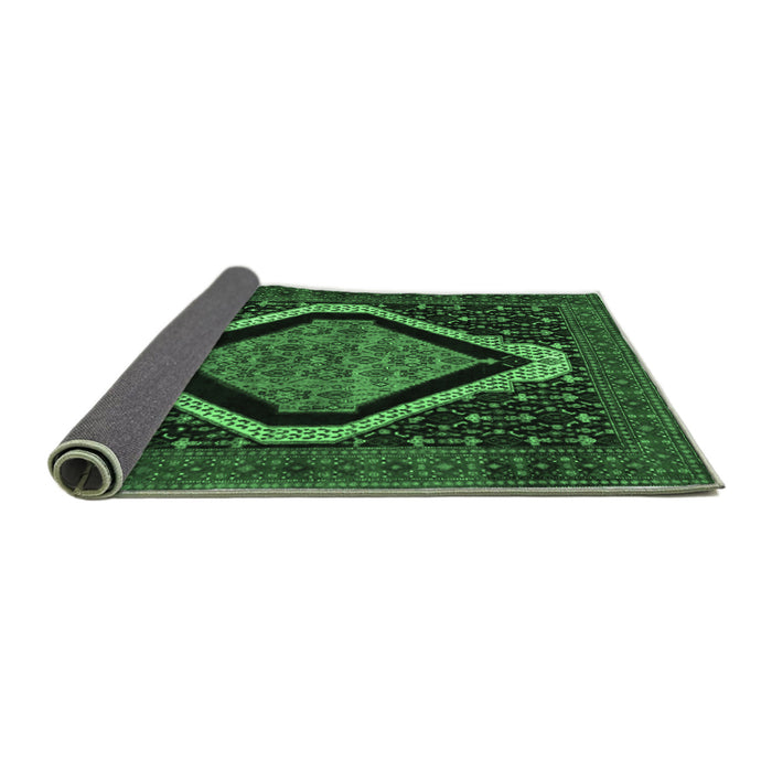 Sideview of Persian Emerald Green Traditional Rug, tr2239emgrn