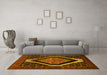 Machine Washable Persian Yellow Traditional Rug in a Living Room, wshtr2239yw