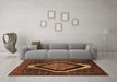 Machine Washable Persian Brown Traditional Rug in a Living Room,, wshtr2239brn