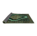Sideview of Persian Turquoise Traditional Rug, tr2239turq