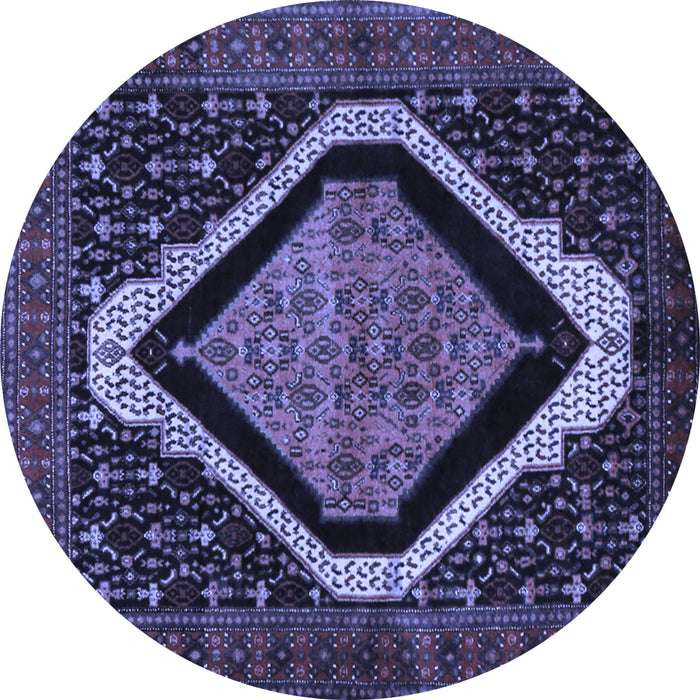 Round Persian Blue Traditional Rug, tr2239blu