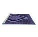 Sideview of Machine Washable Persian Blue Traditional Rug, wshtr2239blu