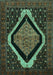 Machine Washable Persian Turquoise Traditional Area Rugs, wshtr2239turq