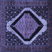 Square Persian Blue Traditional Rug, tr2239blu