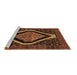 Sideview of Machine Washable Persian Brown Traditional Rug, wshtr2239brn