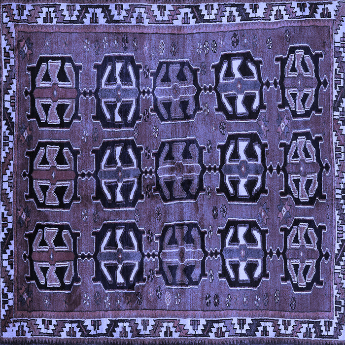 Square Persian Blue Traditional Rug, tr223blu