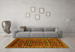 Machine Washable Persian Yellow Traditional Rug in a Living Room, wshtr223yw