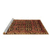 Sideview of Machine Washable Persian Brown Traditional Rug, wshtr223brn