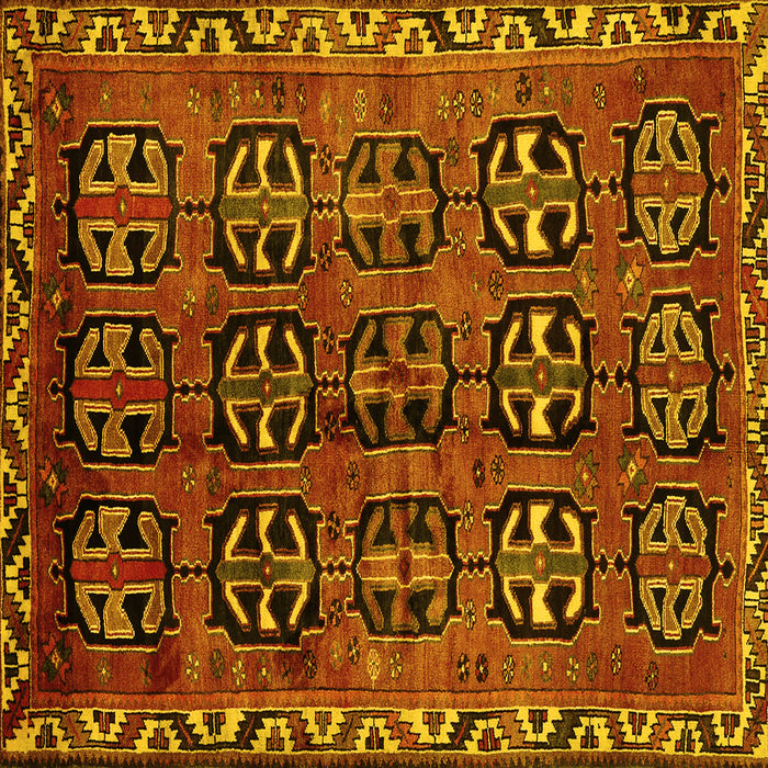Square Persian Yellow Traditional Rug, tr223yw