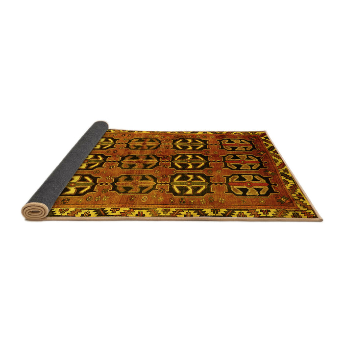 Sideview of Persian Yellow Traditional Rug, tr223yw