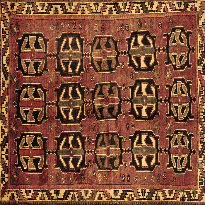 Square Persian Brown Traditional Rug, tr223brn