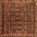 Square Persian Brown Traditional Rug, tr223brn