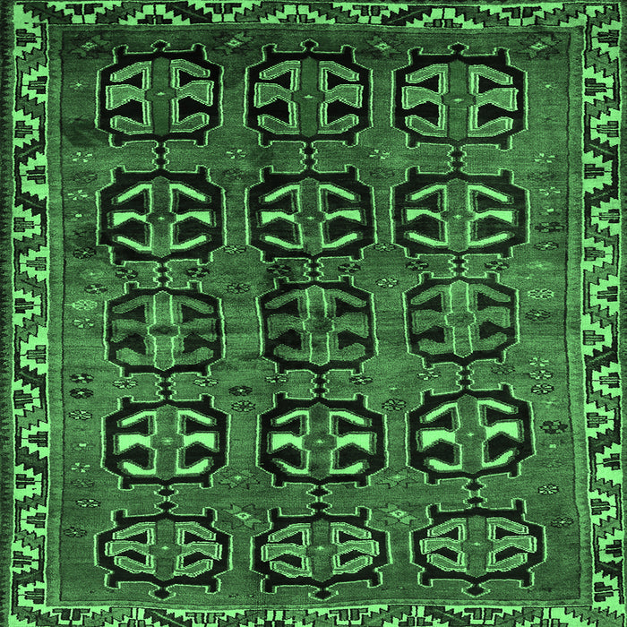 Square Persian Emerald Green Traditional Rug, tr223emgrn